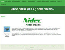 Tablet Screenshot of nidec-copal-usa.com